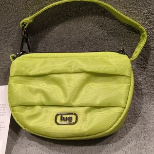Lug Disco Pleated Pouch - Lemon-Lime - NWT